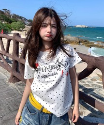 春夏新作/Y2Kグラフィックコンパクト半袖Tシャツ