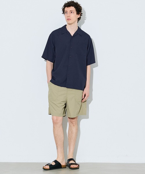 coca(coca)(コカ)の「シアサッカー開襟半袖シャツ(シャツ/ブラウス・メンズ・ブラック/ネイビー・L/XL/M)」の10枚目の写真