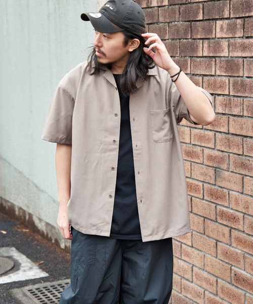 NO NEED（ノーニード）の「リラックスオープンカラーシャツ（シャツ/ブラウス・メンズ・グリーン/ダークネイビー/ベージュ/チャコール/ブルー・LL）」の16枚目の写真
