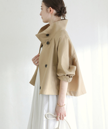 La TOTALITE（ラトータリテ）の「【洗える】スタンドカラーライトショートブルゾン（ブルゾン）」