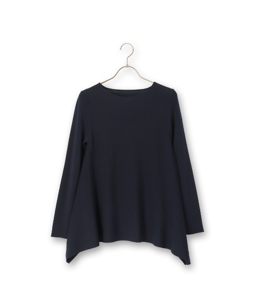 AOYAMA(アオヤマ)の「アシンメトリーヘムニット【ウォッシャブル/UVカット】(ニット/セーター・レディース・ネイビー/ベージュ・L/M)」の3枚目の写真