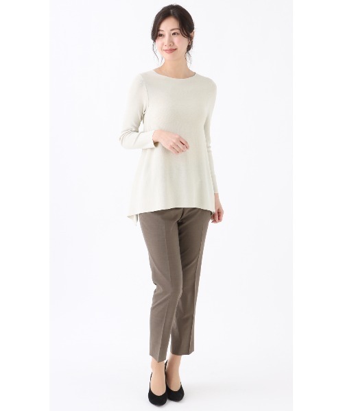 AOYAMA(アオヤマ)の「アシンメトリーヘムニット【ウォッシャブル/UVカット】(ニット/セーター・レディース・ネイビー/ベージュ・L/M)」の18枚目の写真
