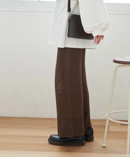 merrylatte(メリーラテ)の「クロシェニットパンツ【IROHANI】(その他パンツ・レディース・ブラウン・FREE)」の6枚目の写真