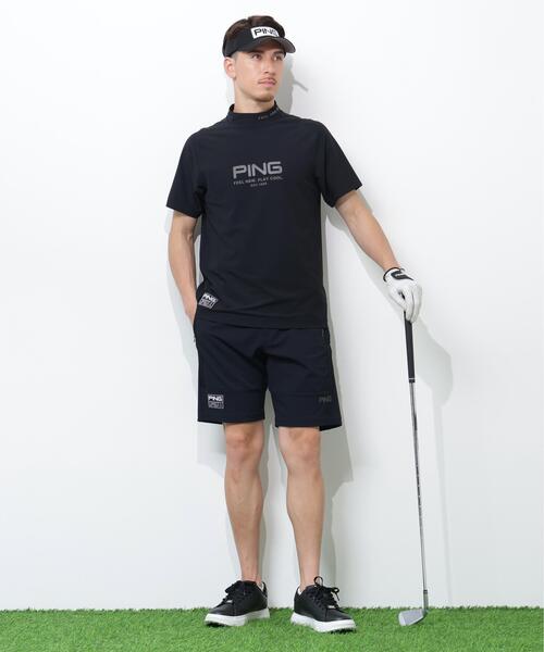 PING(ピン)の「【PING APPAREL】レイブロックエコマイクロカノコ半袖ハイネックシャツ <GOLD> (MENS)(Tシャツ/カットソー・メンズ・ホワイト/グレー/ブラック・L/M/LL1/LL/S)」の4枚目の写真
