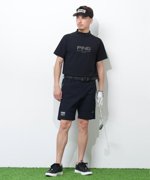 PING(ピン)の「【PING APPAREL】レイブロックエコマイクロカノコ半袖ハイネックシャツ <GOLD> (MENS)(Tシャツ/カットソー・メンズ・ホワイト/グレー/ブラック・L/M/LL1/LL/S)」の5枚目の写真