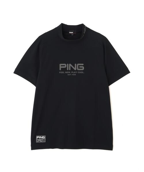 PING(ピン)の「【PING APPAREL】レイブロックエコマイクロカノコ半袖ハイネックシャツ <GOLD> (MENS)(Tシャツ/カットソー・メンズ・ホワイト/グレー/ブラック・L/M/LL1/LL/S)」の6枚目の写真