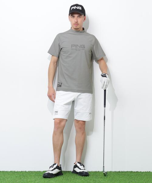 PING(ピン)の「【PING APPAREL】レイブロックエコマイクロカノコ半袖ハイネックシャツ <GOLD> (MENS)(Tシャツ/カットソー・メンズ・ホワイト/グレー/ブラック・L/M/LL1/LL/S)」の10枚目の写真