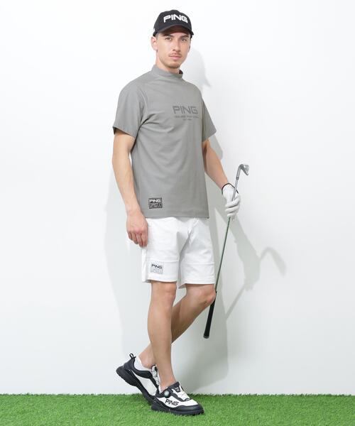 PING(ピン)の「【PING APPAREL】レイブロックエコマイクロカノコ半袖ハイネックシャツ <GOLD> (MENS)(Tシャツ/カットソー・メンズ・ホワイト/グレー/ブラック・L/M/LL1/LL/S)」の11枚目の写真