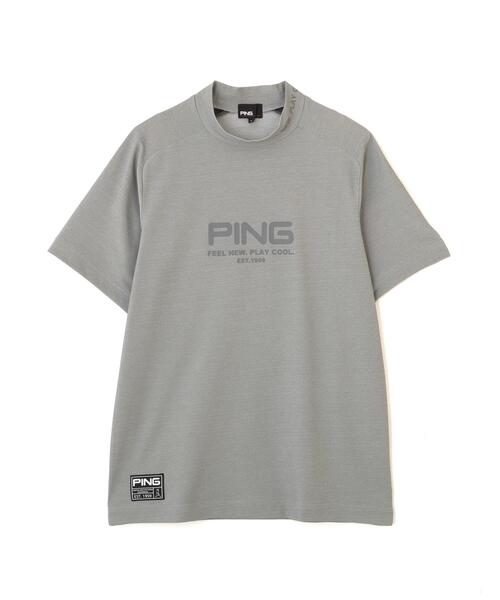 PING(ピン)の「【PING APPAREL】レイブロックエコマイクロカノコ半袖ハイネックシャツ <GOLD> (MENS)(Tシャツ/カットソー・メンズ・ホワイト/グレー/ブラック・L/M/LL1/LL/S)」の12枚目の写真