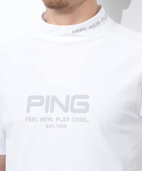 PING(ピン)の「【PING APPAREL】レイブロックエコマイクロカノコ半袖ハイネックシャツ <GOLD> (MENS)(Tシャツ/カットソー・メンズ・ホワイト/グレー/ブラック・L/M/LL1/LL/S)」の20枚目の写真