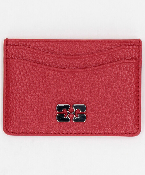GANNI/ガニー Bou Card Holder Grained / B3010246 / グレイン調 ロゴ