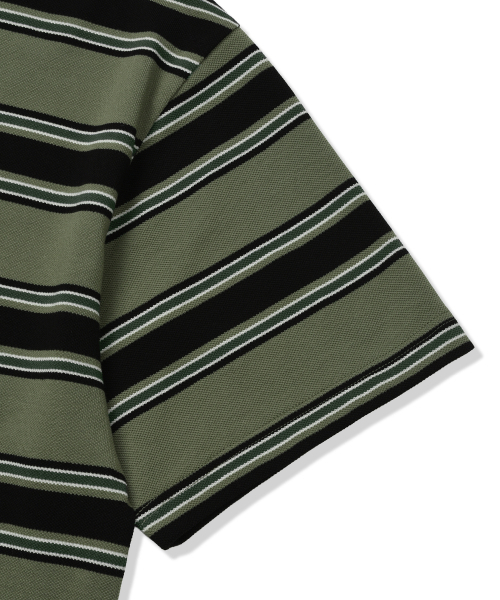 BROWNBREATH(ブラウンブレス)の「TAG PIQUE STRIPE TEE - KHAKI(Tシャツ/カットソー・レディース・その他・X-LARGE/SMALL/MEDIUM/LARGE)」の5枚目の写真