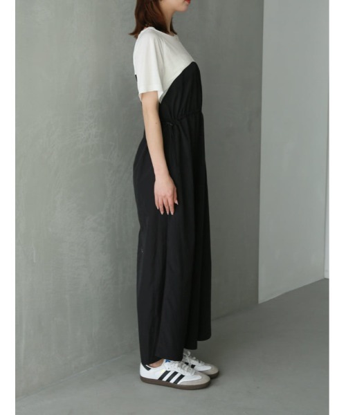 fifth(フィフス)の「【接触冷感】ナイロンワッシャーレイヤードワンピース(ワンピース・レディース・ブラック×グレー/ホワイト×ブラック・M)」の10枚目の写真