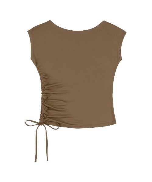 ALEXIA STAM（アリシアスタン）の「Drawstring Tee /サイドドロストTシャツ（Tシャツ/カットソー・メンズ・ブラック/グレー/サンドベージュ/ブラウン・S/M）」の20枚目の写真