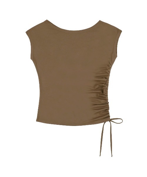 ALEXIA STAM（アリシアスタン）の「Drawstring Tee /サイドドロストTシャツ（Tシャツ/カットソー・メンズ・ブラック/グレー/サンドベージュ/ブラウン・S/M）」の21枚目の写真