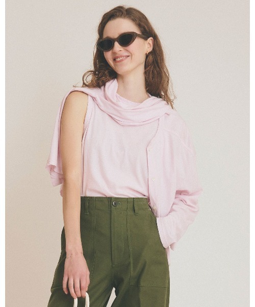 THE SHINZONE(ザ シンゾーン)の「H.T.COTTON SLEEVELESS TOP 23MMSCU02(Tシャツ/カットソー・レディース・ホワイト/ピンク/ブラック・FREE)」の6枚目の写真