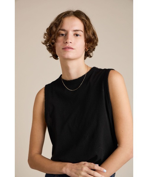 THE SHINZONE(ザ シンゾーン)の「H.T.COTTON SLEEVELESS TOP 23MMSCU02(Tシャツ/カットソー・レディース・ホワイト/ピンク/ブラック・FREE)」の7枚目の写真