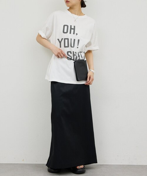 GALLARDAGALANTE(ガリャルダガランテ)の「【REMI RELIEF】【NEW SP加工】天竺BIGTシャツ/別注(Tシャツ/カットソー・レディース・ブラック/オフホワイト・SMALL)」の15枚目の写真