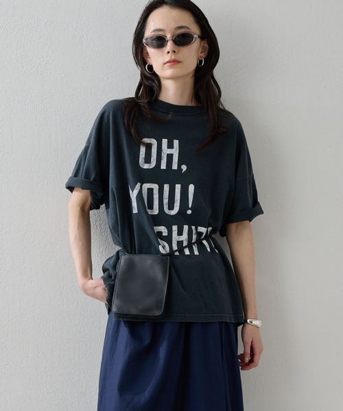 GALLARDAGALANTE(ガリャルダガランテ)の「【REMI RELIEF】【NEW SP加工】天竺BIGTシャツ/別注(Tシャツ/カットソー・レディース・ブラック/オフホワイト・SMALL)」の1枚目の写真