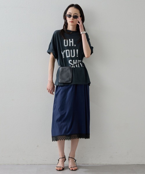 GALLARDAGALANTE(ガリャルダガランテ)の「【REMI RELIEF】【NEW SP加工】天竺BIGTシャツ/別注(Tシャツ/カットソー・レディース・ブラック/オフホワイト・SMALL)」の7枚目の写真