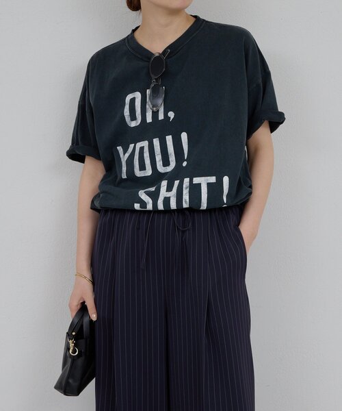 GALLARDAGALANTE(ガリャルダガランテ)の「【REMI RELIEF】【NEW SP加工】天竺BIGTシャツ/別注(Tシャツ/カットソー・レディース・ブラック/オフホワイト・SMALL)」の10枚目の写真