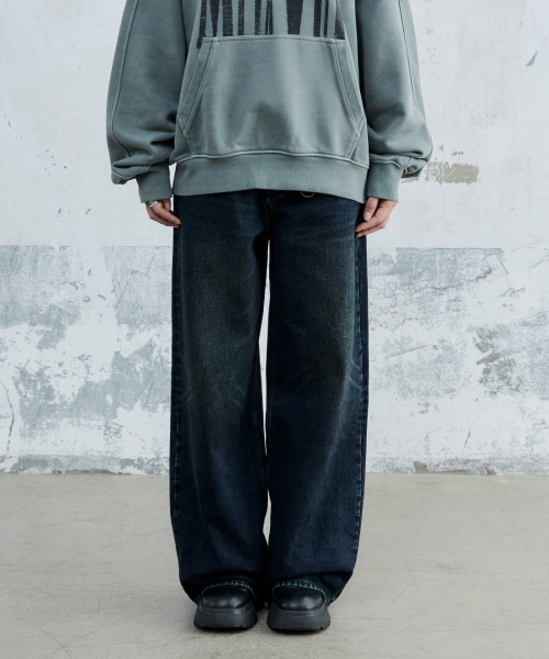 MAISON MINED(メゾンミネド)の「(W) WASHED DENIM PANTS INDIGO(デニムパンツ・レディース・その他・SMALL/MEDIUM)」の6枚目の写真