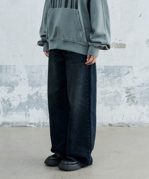 MAISON MINED(メゾンミネド)の「(W) WASHED DENIM PANTS INDIGO(デニムパンツ・レディース・その他・SMALL/MEDIUM)」の7枚目の写真