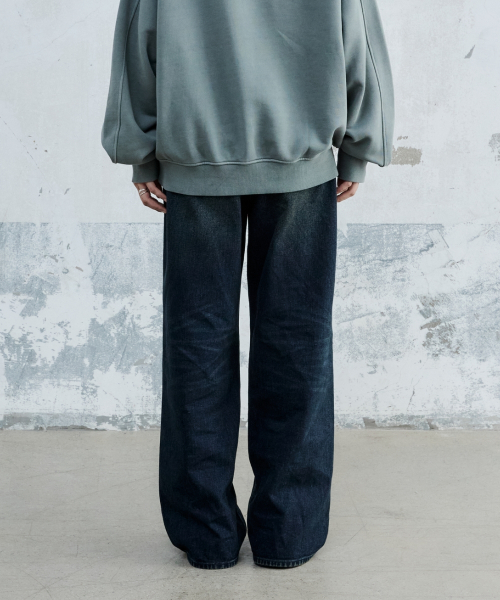 MAISON MINED(メゾンミネド)の「(W) WASHED DENIM PANTS INDIGO(デニムパンツ・レディース・その他・SMALL/MEDIUM)」の8枚目の写真