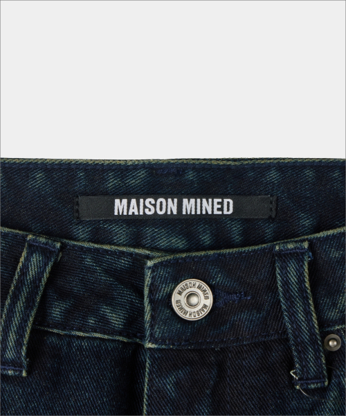MAISON MINED(メゾンミネド)の「(W) WASHED DENIM PANTS INDIGO(デニムパンツ・レディース・その他・SMALL/MEDIUM)」の2枚目の写真