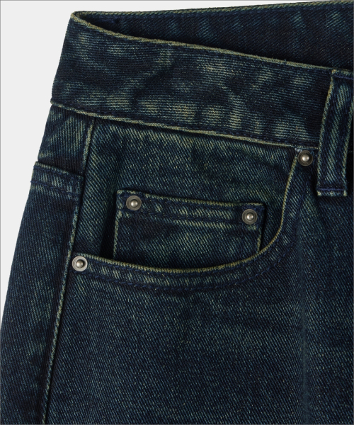 MAISON MINED(メゾンミネド)の「(W) WASHED DENIM PANTS INDIGO(デニムパンツ・レディース・その他・SMALL/MEDIUM)」の3枚目の写真