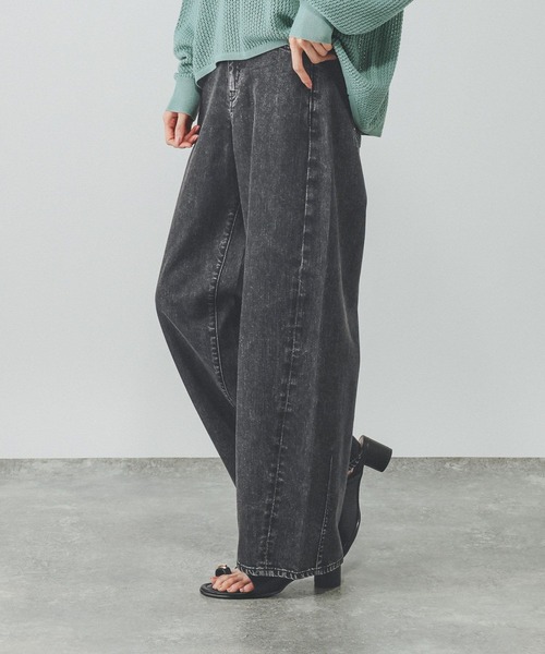 GLOBAL WORK(グローバルワーク)の「GOODデニムバレルCOOL/627009(デニムパンツ・レディース・ブルー/サックスブルー/ブラック・LARGE/X-SMALL/SMALL/MEDIUM)」の2枚目の写真