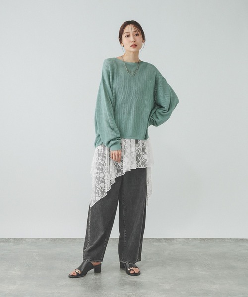 GLOBAL WORK(グローバルワーク)の「GOODデニムバレルCOOL/627009(デニムパンツ・レディース・ブルー/サックスブルー/ブラック・LARGE/X-SMALL/SMALL/MEDIUM)」の5枚目の写真