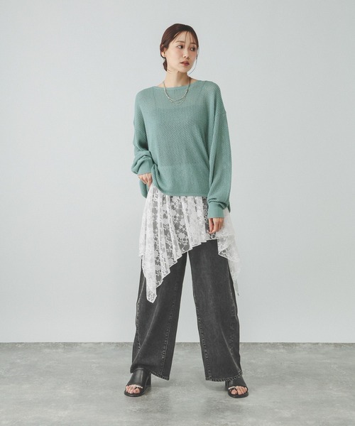 GLOBAL WORK(グローバルワーク)の「GOODデニムバレルCOOL/627009(デニムパンツ・レディース・ブルー/サックスブルー/ブラック・LARGE/X-SMALL/SMALL/MEDIUM)」の6枚目の写真