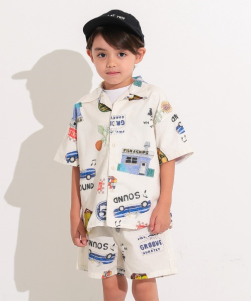 Ocean&Ground(オーシャン&グラウンド)の「Jr.ペイントアートショーツ(その他パンツ・キッズ・チャコール/アイボリー・160/150)」の11枚目の写真