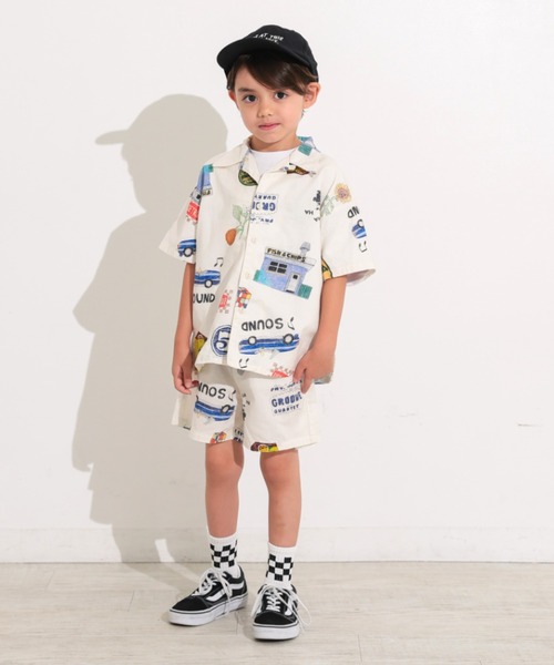 Ocean&Ground(オーシャン&グラウンド)の「Jr.ペイントアートショーツ(その他パンツ・キッズ・チャコール/アイボリー・160/150)」の12枚目の写真