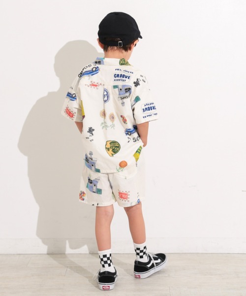 Ocean&Ground(オーシャン&グラウンド)の「Jr.ペイントアートショーツ(その他パンツ・キッズ・チャコール/アイボリー・160/150)」の15枚目の写真
