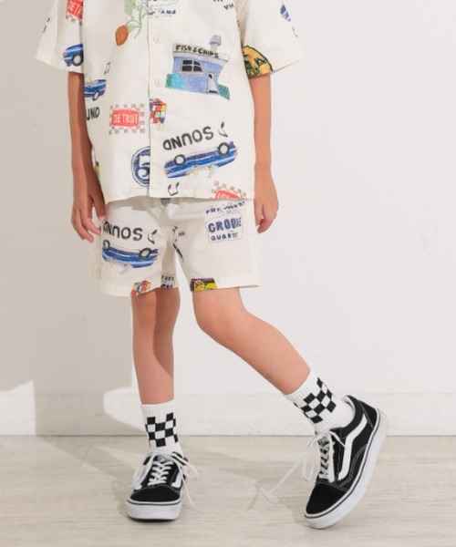 Ocean&Ground(オーシャン&グラウンド)の「Jr.ペイントアートショーツ(その他パンツ・キッズ・チャコール/アイボリー・160/150)」の18枚目の写真