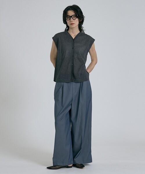 qualite（カリテ）の「【前後着用可能！】ラメ2WAYニット　春服　夏服　オフィスカジュアル　きれいめ（タンクトップ・レディース・チャコールグレー/その他/シルバー/ブラウン・フリー）」の7枚目の写真