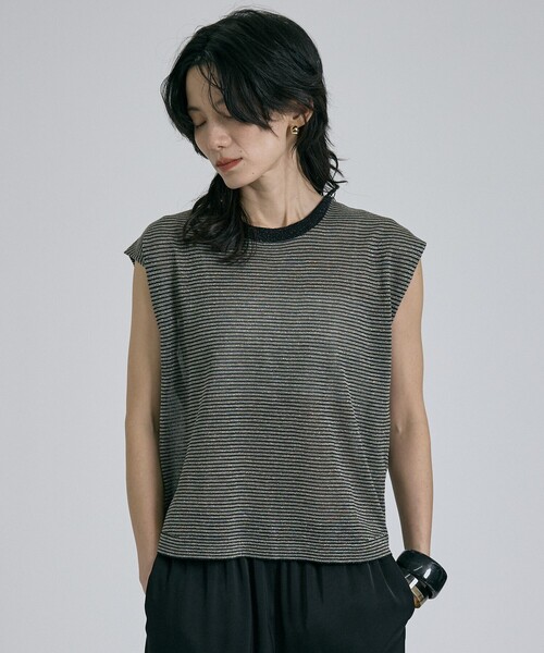 qualite（カリテ）の「【前後着用可能！】ラメ2WAYニット　春服　夏服　オフィスカジュアル　きれいめ（タンクトップ・レディース・チャコールグレー/その他/シルバー/ブラウン・フリー）」の21枚目の写真