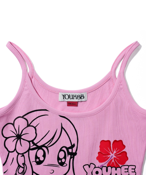 YOUHEE（ユヒ）の「YOUHEE GIRL GRAPHIC SLEEVELESS_PINK（Tシャツ/カットソー・レディース・その他・SMALL/MEDIUM）」の4枚目の写真