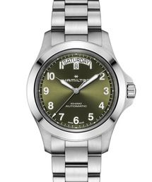HAMILTON [ハミルトン] 腕時計 Khaki Field （カーキ フィールド） King キング 40MM グリーン×シルバー