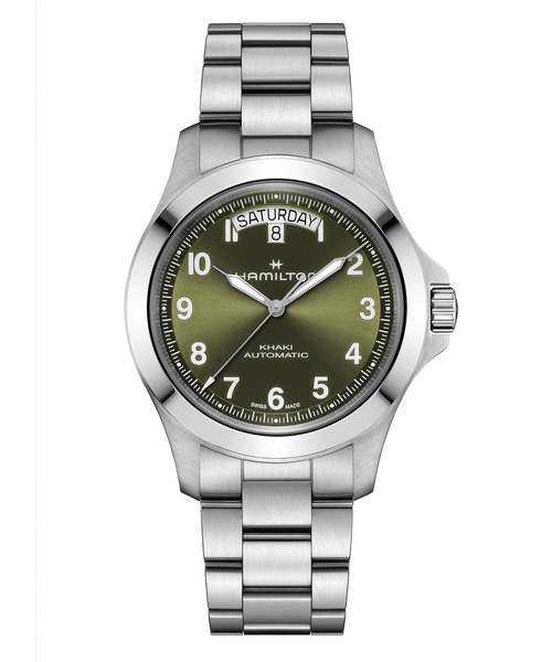 HAMILTON（ハミルトン）の「HAMILTON [ハミルトン] 腕時計 Khaki Field （カーキ フィールド） King キング 40MM グリーン×シルバー（アナログ腕時計・メンズ・グリーン・FREE）」の2枚目の写真