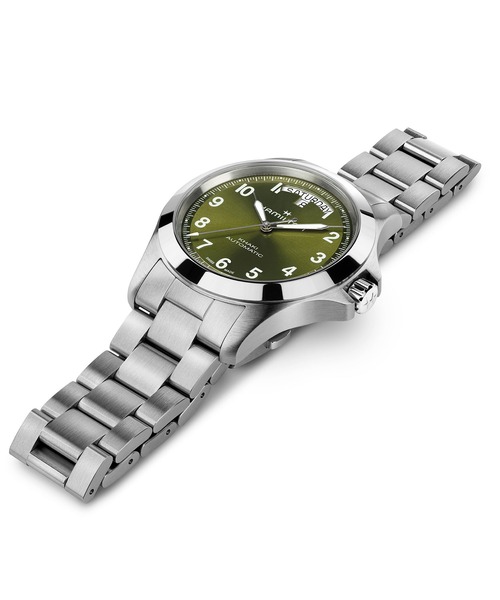 HAMILTON（ハミルトン）の「HAMILTON [ハミルトン] 腕時計 Khaki Field （カーキ フィールド） King キング 40MM グリーン×シルバー（アナログ腕時計・メンズ・グリーン・FREE）」の4枚目の写真