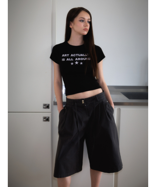 ROSEFRANTZ（ロゼフランツ）の「Star Lettering T-shirt [Black]（Tシャツ/カットソー・レディース・ブラック・SMALL/MEDIUM）」の8枚目の写真