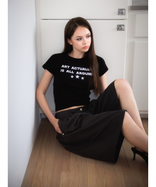 ROSEFRANTZ（ロゼフランツ）の「Star Lettering T-shirt [Black]（Tシャツ/カットソー・レディース・ブラック・SMALL/MEDIUM）」の9枚目の写真