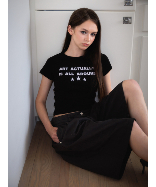 ROSEFRANTZ（ロゼフランツ）の「Star Lettering T-shirt [Black]（Tシャツ/カットソー・レディース・ブラック・SMALL/MEDIUM）」の10枚目の写真