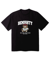 チアアップベア オーバーサイズ 半袖Tシャツ [ブラック]