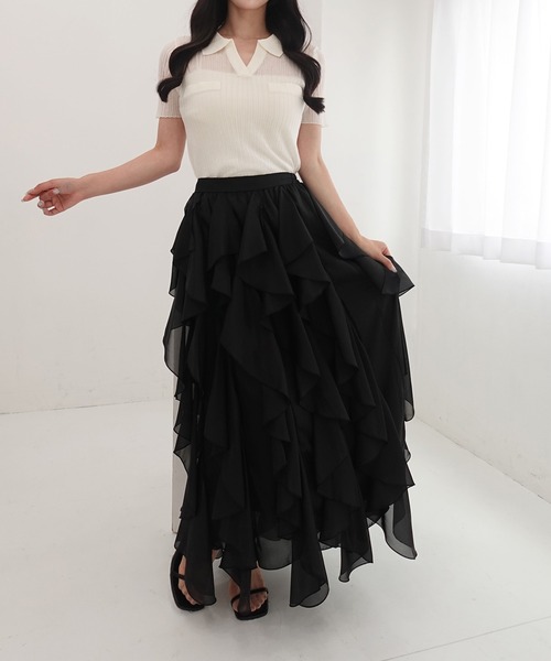 SOELA(ソエラ)の「【INGNI SOELA】シアースキッパーリブニット/WEB限定(ニット/セーター・レディース・ネイビー/アイボリー/チャコールグレー・FREE)」の16枚目の写真