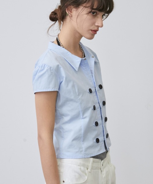 Rohwel(ローウェル)の「Napoleon compact Button Shirt / ナポレオンコンパクトボタンシャツ(シャツ/ブラウス・レディース・ホワイト/ライトブルー/ブラック/グレー・FREE)」の19枚目の写真