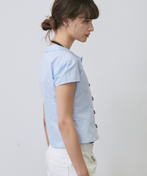 Rohwel(ローウェル)の「Napoleon compact Button Shirt / ナポレオンコンパクトボタンシャツ(シャツ/ブラウス・レディース・ホワイト/ライトブルー/ブラック/グレー・FREE)」の20枚目の写真